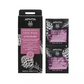Маска для лица Express Beauty Aha & Pha с артишоком 8 мл, Apivita