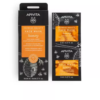 Маска для лица Express beauty mascarilla hidratante y nutritiva con miel Apivita, 2 х 8 мл