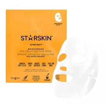 Маска для лица из кокоса и биоцеллюлозы, придающая сияние after party brightening bio-cellulose face mask Starskin, количество 1 шт.