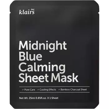Маска для лица Klairs Midnight Blue Calming Sheet Mask, 25 ml