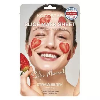 Маска для лица клубника Kocostar Slice Mask Sheet, 15 мл