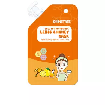 Маска для лица Lemon & honey peel off refreshing mask Shinetree, 15 мл