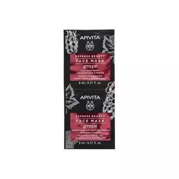 Маска для лица Mascarilla Facial Antiarrugas y Reafirmante Uva Apivita, 2 x 8 ml
