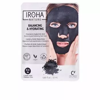 Маска для лица Mascarilla facial tis reequilibrante e hidratante con carbn y cido hialurnico Iroha nature, 1 шт