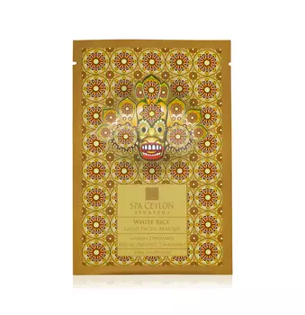 Маска для лица против морщин с золотой фольгой white rice - gold facial masque Spa Ceylon Ayurveda Wellness, количество 1 шт.