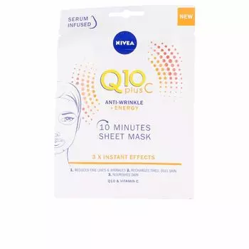 Маска для лица Q10+ vitamina c anti-arrugas+energizante mascarilla facial Nivea, 1 шт