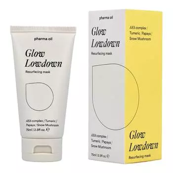 Маска для лица с AHA-кислотами glow lowdown resurfacing mask Pharma Oil, 75 мл
