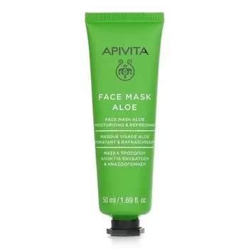 Маска для лица с алоэ увлажняющая и освежающая 50мл, Apivita