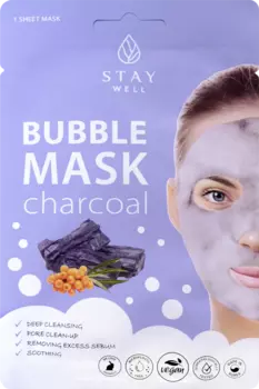 Маска для лица STAY WELL Deep Cleansing Bubble Mask - Charcoal