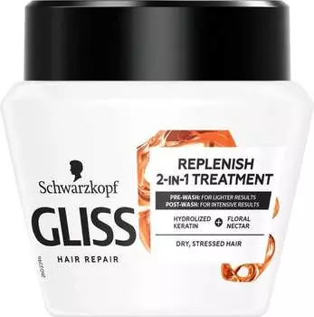 Маска для сухих и поврежденных волос, 300 мл Schwarzkopf, Gliss Kur Total Repair