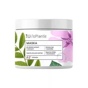 Маска для сухих и тусклых волос солодка, липа и зефир, 400 мл Vis Plantis, Vegan Friendly