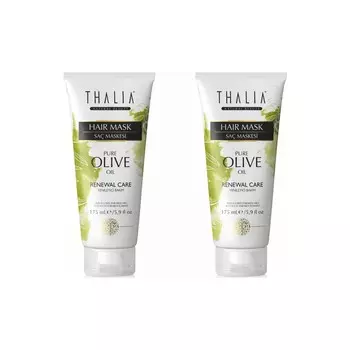 Маска для ухода за волосами Thalia с органическим оливковым маслом, 2 тюбика по 175 мл