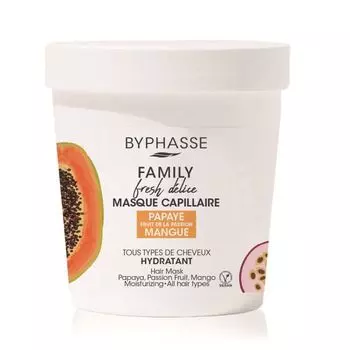 Маска для волос Family Fresh Dlice Mascarilla Capilar Papaya, Fruta de la Pasin & Mango Byphasse, 250 ml