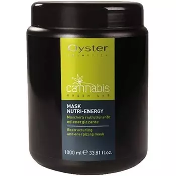Маска для волос Oyster Nutri-Energy Pro с питательным и бодрящим эффектом каннабиса 1000 мл, Oyster Cosmetics Professional