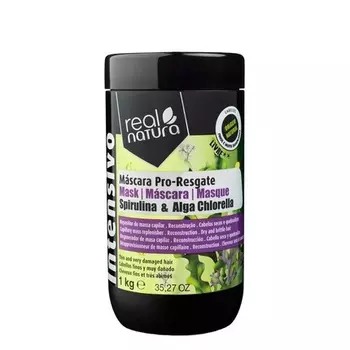 Маска для волос Pro Rescue Spirulina & Chlorella Algae без соли Real Natura
