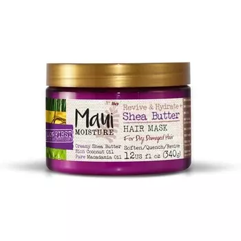 Маска для волос Revive & Hydrate с маслом ши для сухих поврежденных волос 340 г, Maui Moisture