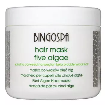 Маска для волос с маслом ши и пятью водорослями, 500 г Bingospa