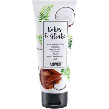 Маска для волос с низкой пористостью Anwen Kokos&Glinka, 200 мл