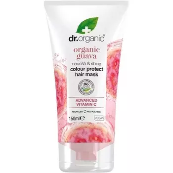 Маска для защиты цвета волос с гуавой, натуральная, веганская, без жестокости, 150 мл, Dr Organic