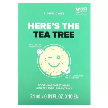 Маска I Dew Care Heres The Tea Tree успокаивающая, 10 тканевых масок