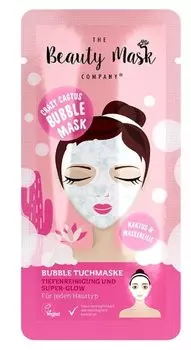 Маска красоты, пузырьковая, тканевая, кактус и водяная лилия, 1 шт. THE BEAUTY MASK COMPANY