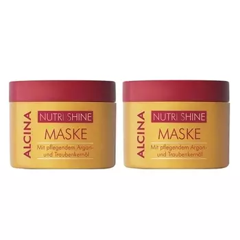 Маска Nutri Shine с питательным аргановым маслом и маслом виноградных косточек, 200 мл — упаковка из 2 шт. (400 мл), Alcina
