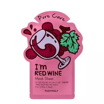 Маска-пленка для лица, сужающая поры, 21 г Tony Moly I'M red wine