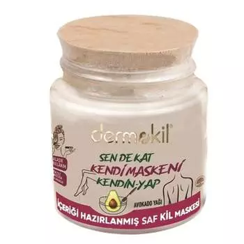 Маска с порошком авокадо и глиной 220мл Avocado Powder Clay Mask, dermokil