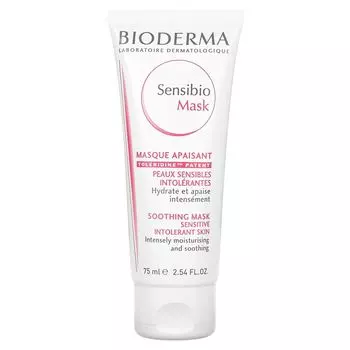 Маска Sensibio, для чувствительной и непереносимой кожи, без отдушек, 2,54 жидких унции (75 мл) Bioderma