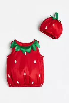 Маскарадный костюм Клубнички H&amp;M, красный/клубничный