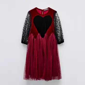 Маскарадный костюм королевы червей Zara, темно-красный