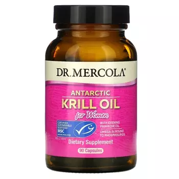 Масло Антарктического Криля для Женщин Dr. Mercola, 90 капсул