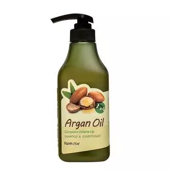 Масло арганы, Шампунь для волос с кондиционером, 530 мл FarmStay
