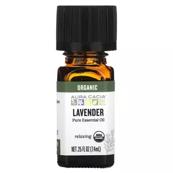 Масло Aura Cacia Pure Organic Essential Lavender, 7,4 мл