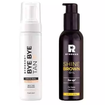 Масло Byrokko Shine Brown + средство для снятия автозагара