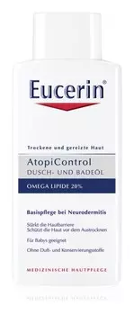 Масло для душа и ванны для сухой и зудящей кожи Eucerin AtopiControl