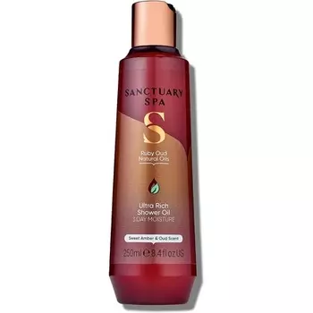 Масло для душа Sanctuary Spa Ruby Oud для сухой кожи без минеральных масел, веганское, без жестокости, 250 мл