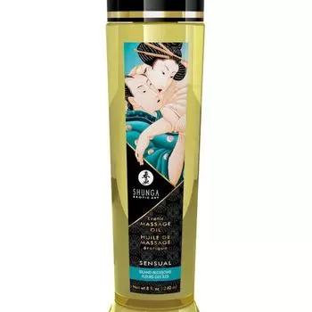 Масло для интимного массажа чувственный / островной цветок, 240 мл Shunga Erotic massage oil