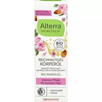 Масло для тела органический пион и органический миндаль Alterra NATURKOSMETIK, 100 ml