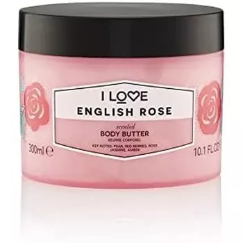 Масло для тела с ароматом английской розы, маслом ши и кокосовым маслом, 300 мл, I Love