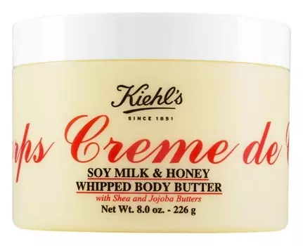 Масло для тела с маслом ши Kiehl's Creme de Corps Soy Milk & Honey Whipped Body Butter