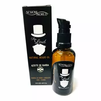 масло для ухода за бородой Aceite acondicionador the lord 100% natural Sesiom world, 50 мл