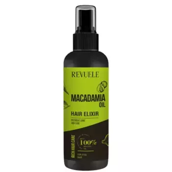 Масло для волос macadamia oil hair elixir proteccin cabello teido Revuele, объем 120 мл