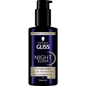 Масло для волос night elixir reparacin Gliss, объем 100 мл