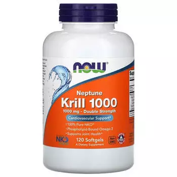 Масло криля 1000 Now Foods Neptune 1000 мг, 120 капсул