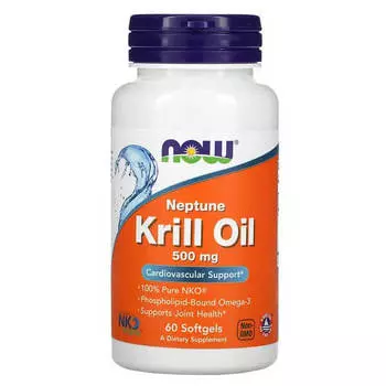 Масло криля Now Foods Neptune 500 мг, 60 капсул