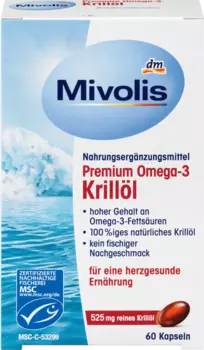 Масло криля Премиум Омега-3 капсулы 60 штук по 45 г Mivolis