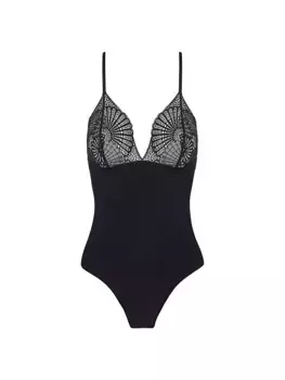 Масло + кружевное боди Commando, черный