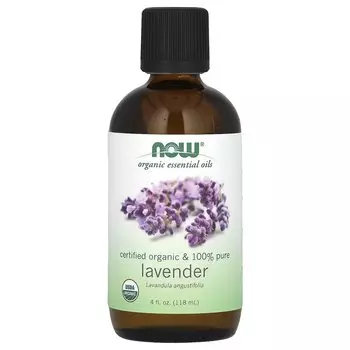 Масло NOW Foods Organic Essential Lavender, 118 мл