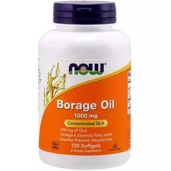 Масло огуречника Now Foods, 1000мг 120 капс